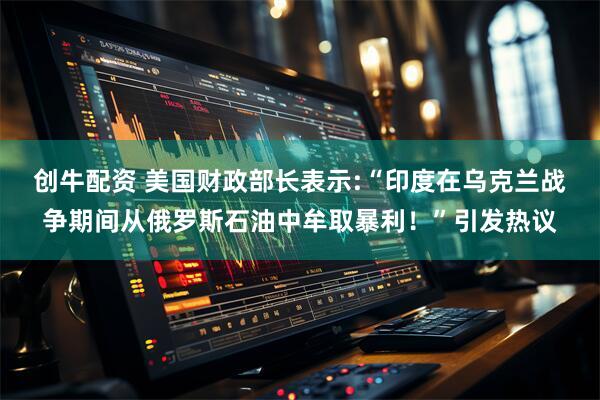 创牛配资 美国财政部长表示:“印度在乌克兰战争期间从俄罗斯石油中牟取暴利！”引发热议
